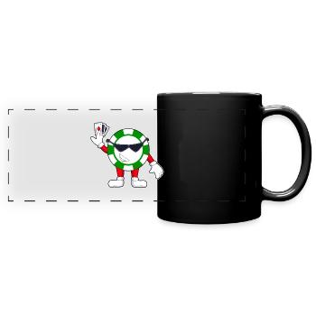 Poker Poker Jetons Cartes de poker - Mug panoramique uni - noir - Devant
