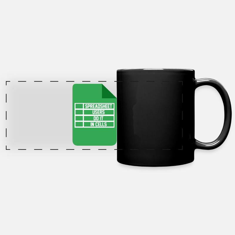 Spreadsheet Users Do It In Cells Excel Accountant - Panorama-Tasse farbig - Schwarz