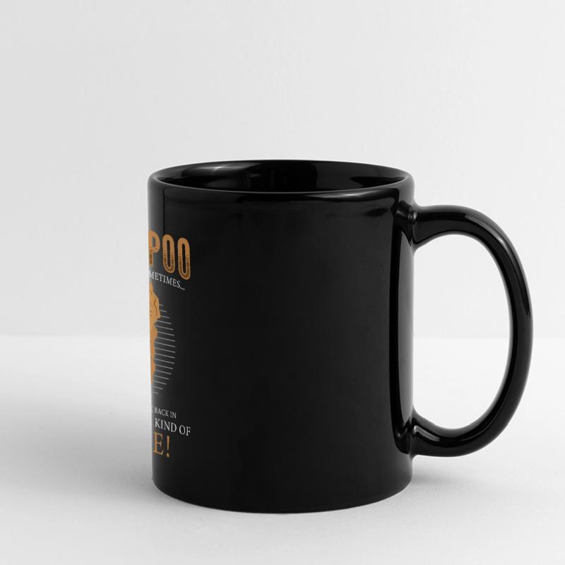 havapoo, havapoo Pudel Mischling, havapoo humor, Panorama-Tasse farbig