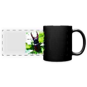 Les scarabées - Mug panoramique uni - noir - Devant