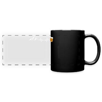 Wandern Berge Bier - Panorama-Tasse farbig - Schwarz - Vorne