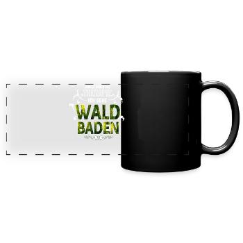 Waldbaden - Shinrin Yoku - Panorama-Tasse farbig - Schwarz - Vorne