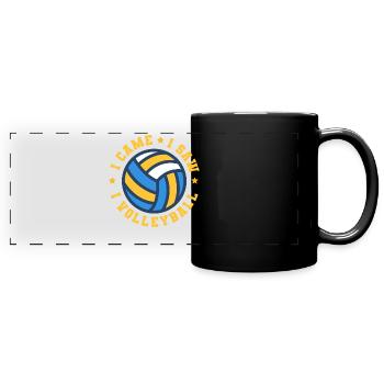 Volleyball Beachvolleyball - Panorama-Tasse farbig - Schwarz - Vorne