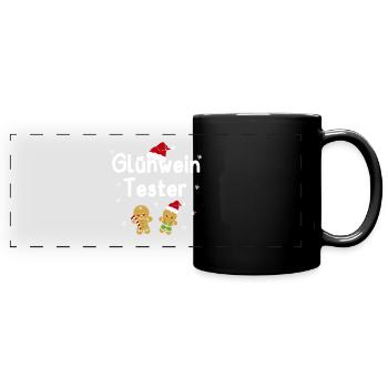 Glühwein Tester Geschenk Weihnachtsmarkt Weihnacht - Panorama-Tasse farbig - Schwarz - Vorne