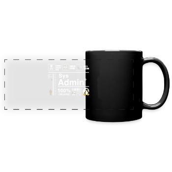 Sys Admin Pinguin Computer Nerd pc Platine cpu inh - Panorama-Tasse farbig - Schwarz - Vorne