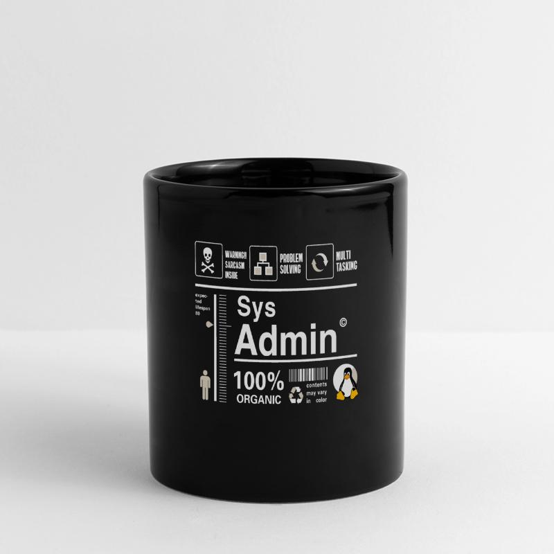 Sys Admin Penguin Computer Nerd pc Board cpu inh Full Colour Panoramic Mug