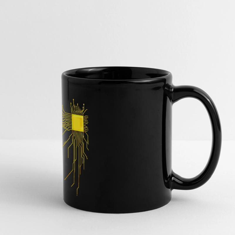 platine Core cpu Computer Nerd Programmierer admin Panorama-Tasse farbig