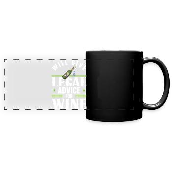 Anwalt Rechtsanwalt Jura Justiz Geschenk - Panorama-Tasse farbig - Schwarz - Vorne