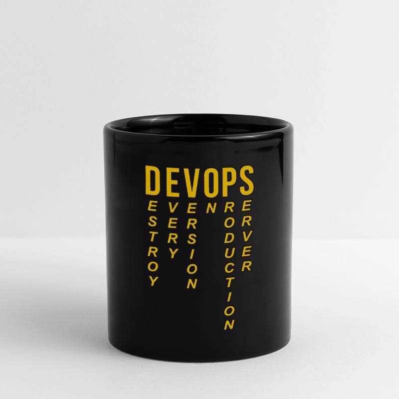 Devops Definition Technischer Computer Panorama-Tasse farbig