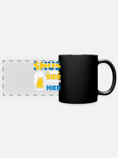 Snus Tabak Nikotin - Panorama-Tasse farbig - Schwarz