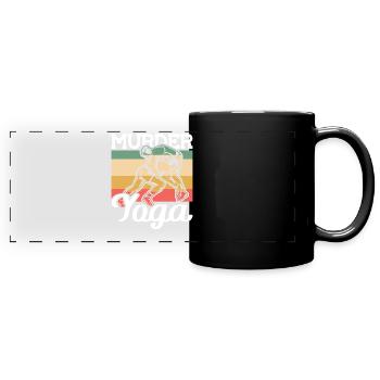 Vintage Murder Yoga Wrestler - Full Colour Panoramic Mug - black - Front