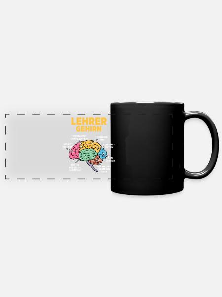 Lehrer - Panorama-Tasse farbig - Schwarz