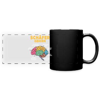 Schäfer - Panorama-Tasse farbig - Schwarz - Vorne