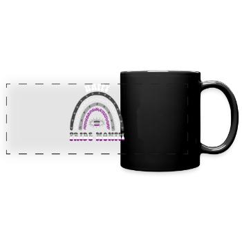 Boho Rainbow Happy Pride Mois Asexué - Mug panoramique uni - noir - Devant