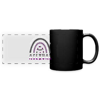 Asexueller Spruch Asexual Pride Ace Rainbow - Panorama-Tasse farbig - Schwarz - Vorne