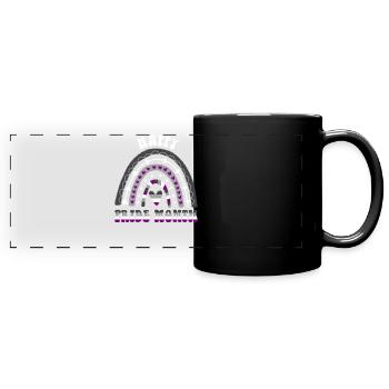 Happy Pride Month Ace Pride Regenbogen - Panorama-Tasse farbig - Schwarz - Vorne