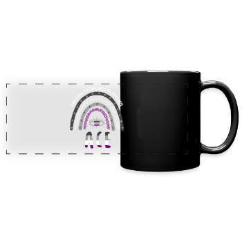 Boho Regenbogen Ace Pride - Panorama-Tasse farbig - Schwarz - Vorne