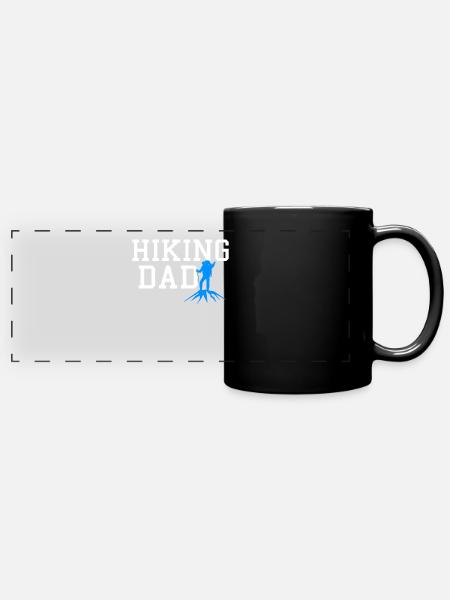 hiking dad - Panorama-Tasse farbig - Schwarz