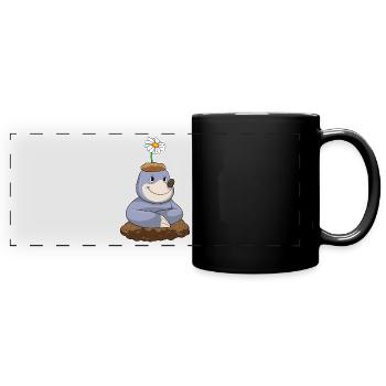 Mole Daisy - Full Colour Panoramic Mug - black - Front