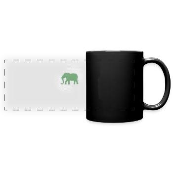 Elephant - Full Colour Panoramic Mug - black - Front