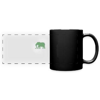 Elephant - Full Colour Panoramic Mug - black - Front