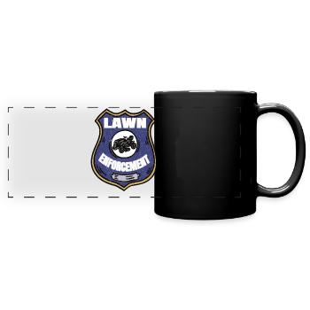 Tondeuse autoportée Lawn Enforcement Entretien de la pelouse - Mug panoramique uni - noir - Devant