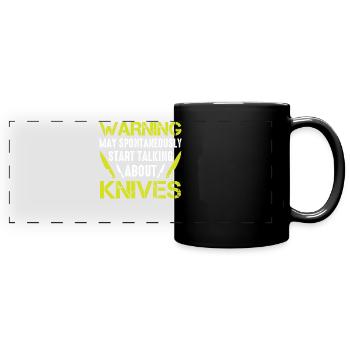 Knife Collector Blade Forge Blacksmith - Panorama-Tasse farbig - Schwarz - Vorne