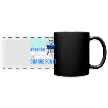 Ethical Hacker Security Computer Hacking - Full Colour Panoramic Mug - black - Front