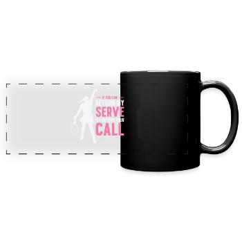Tennis Tennis Player Tennis Racket Tennis Ball - Full Colour Panoramic Mug - black - Front