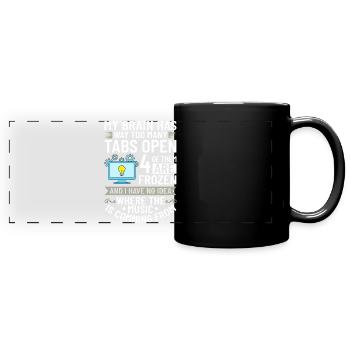 Software Entwicklung Softwareentwickler Entwickler - Panorama-Tasse farbig - Schwarz - Vorne