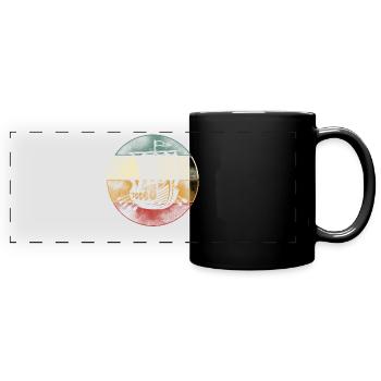 Bateau Viking, Bateau-Dragon Longship - Mug panoramique uni - noir - Devant