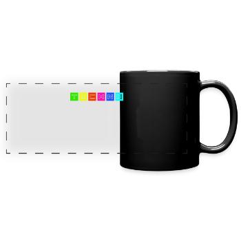Techno - Mug panoramique uni - noir - Devant