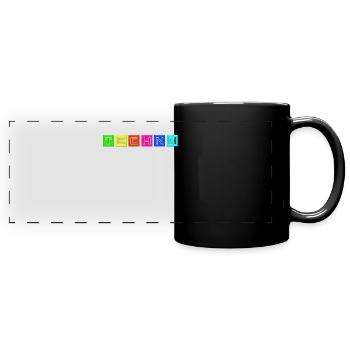 Techno - Mug panoramique uni - noir - Devant