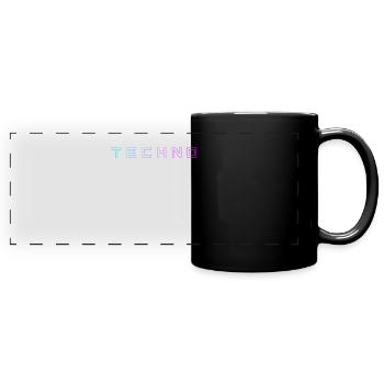 Techno - Mug panoramique uni - noir - Devant