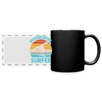 Hydrofoil Surfer - Wingfoil Surf - Panorama-Tasse farbig - Schwarz - Vorne