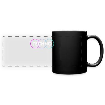 Techno - Mug panoramique uni - noir - Devant