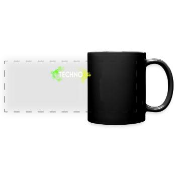Techno - Mug panoramique uni - noir - Devant