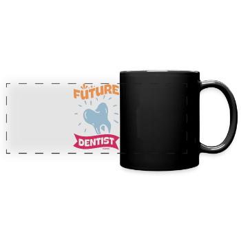 Future Dentist Zahnarzt Karies Mund - Panorama-Tasse farbig - Schwarz - Vorne