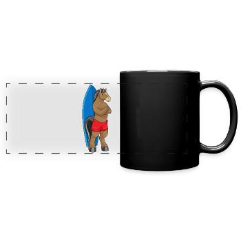 Surf Surf Surf Été - Mug panoramique uni - noir - Devant
