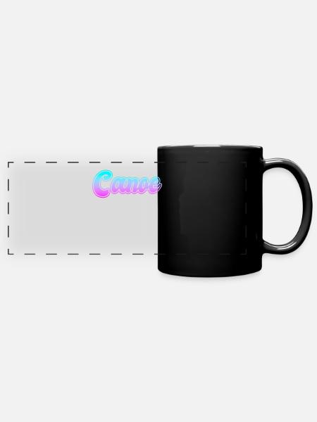 Kanu canoe - Panorama-Tasse farbig - Schwarz