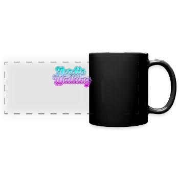 Nordic Walking - Panorama-Tasse farbig - Schwarz - Vorne
