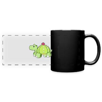 Turtle Cactus - Full Colour Panoramic Mug - black - Front