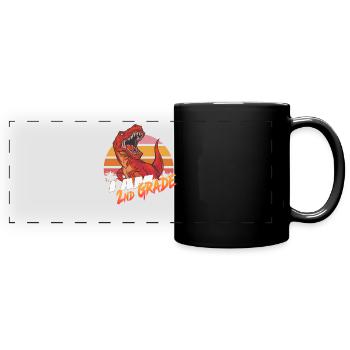Finally 2nd Grade, Second Grader - T-REX - Full Colour Panoramic Mug - black - Front