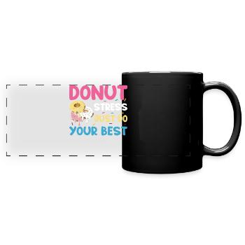 Test Day Kids - Donut Stress Just Do Your Best - Panorama-Tasse farbig - Schwarz - Vorne