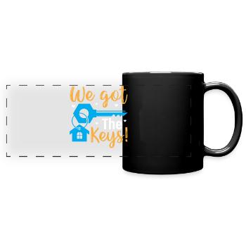 Housewarming Party - We Got The Keys - Panorama-Tasse farbig - Schwarz - Vorne