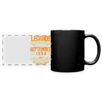 1994 September Geburtstag Legende - Panorama-Tasse farbig - Schwarz - Vorne