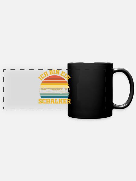 Schalke Schalker Skyline - Panorama-Tasse farbig - Schwarz