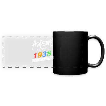 1938 - Jahrgang 1938 - Panorama-Tasse farbig - Schwarz - Vorne