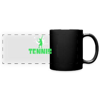 Dicton tennis - Mug panoramique uni - noir - Devant