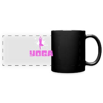 Dicton de yoga - Mug panoramique uni - noir - Devant